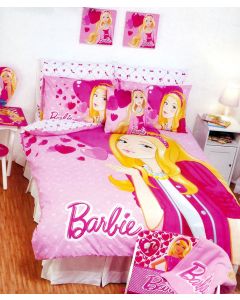 Barbie Hearts Quilt Cover Set
