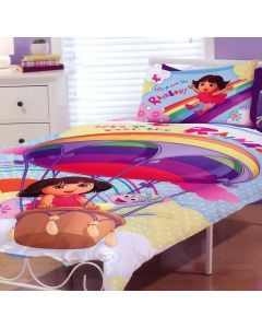 Dora Rainbow Fun Quilt Cover Set