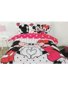 Mickey Hearts Minnie Quilt Cover Set