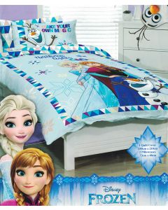 Cartoon Frozen Sister Quilt Doona Duvet Covers Set Single/Double Size Bed Childs 