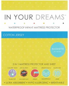 Bassinette Waterproof Infant Mattress Protector Cotton Jersey