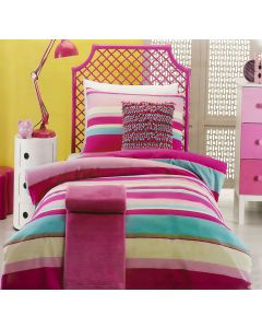 Ruby Stripe Quilt Cover Set