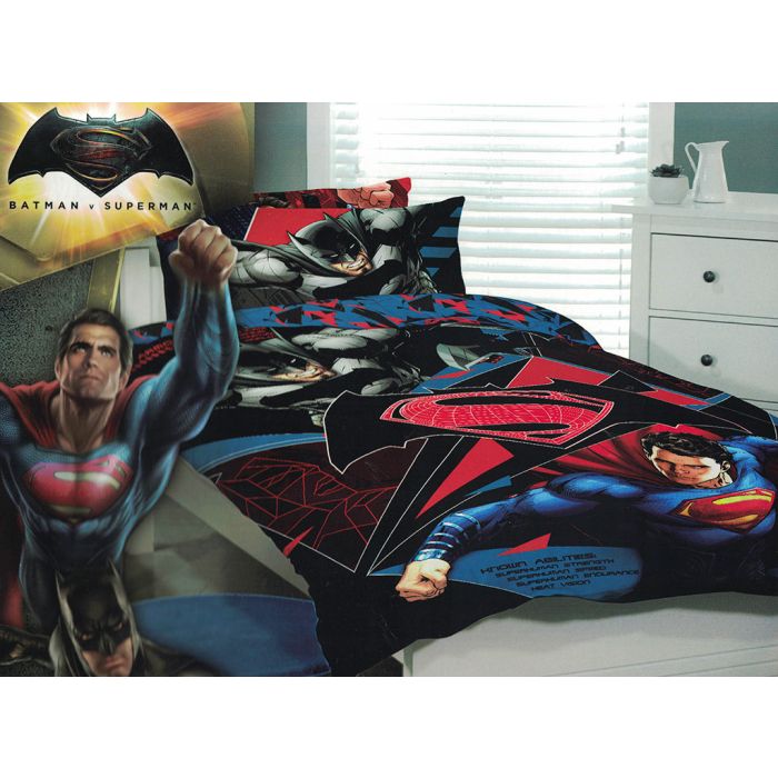 Batman Vs Superman Quilt Cover Set, Superman Double Duvet Cover Size
