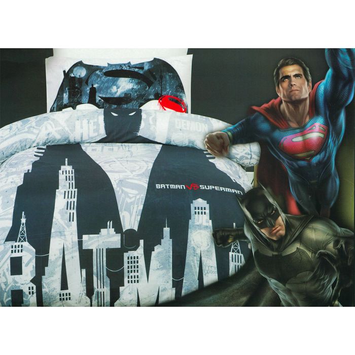 Batman Vs Superman Quilt Cover Set, Superman Double Duvet Cover Set