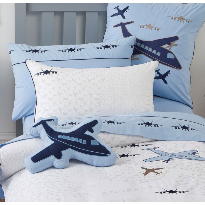 3 Pieces Feelyou Modern Airplane Duvet Cover Set Aviation Theme Bedding Set Queen Size Blue 3D Print Soft Microfiber Comforter Cover for Men Luxury Bedspread Cover with 2 Pillow Shams Zipper