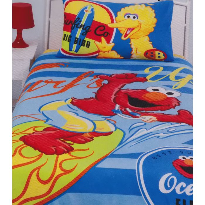 Bedelen moeilijk Verbanning Sesame Street Surfs Up Quilt Cover Set - Sesame Street Bedding - Kids  Bedding Dreams