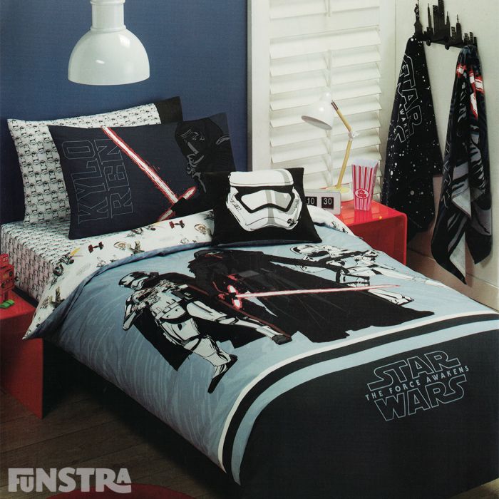 Star Wars The Force Quilt Cover Set, Star Wars Bedding Queen