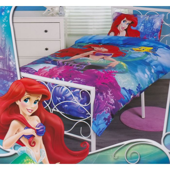 Little Mermaid, Double SELECT-ED® Luxuries Kids Superhero Character Duvet/Quilt Cover Set_Children Reversible Beddings Set 
