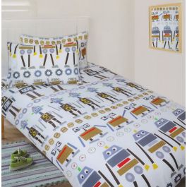 Robots Quilt Cover Set - Robot Bedding - Kids Bedding Dreams