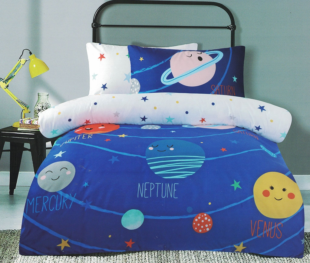 Planets in Space Quilt Cover Set